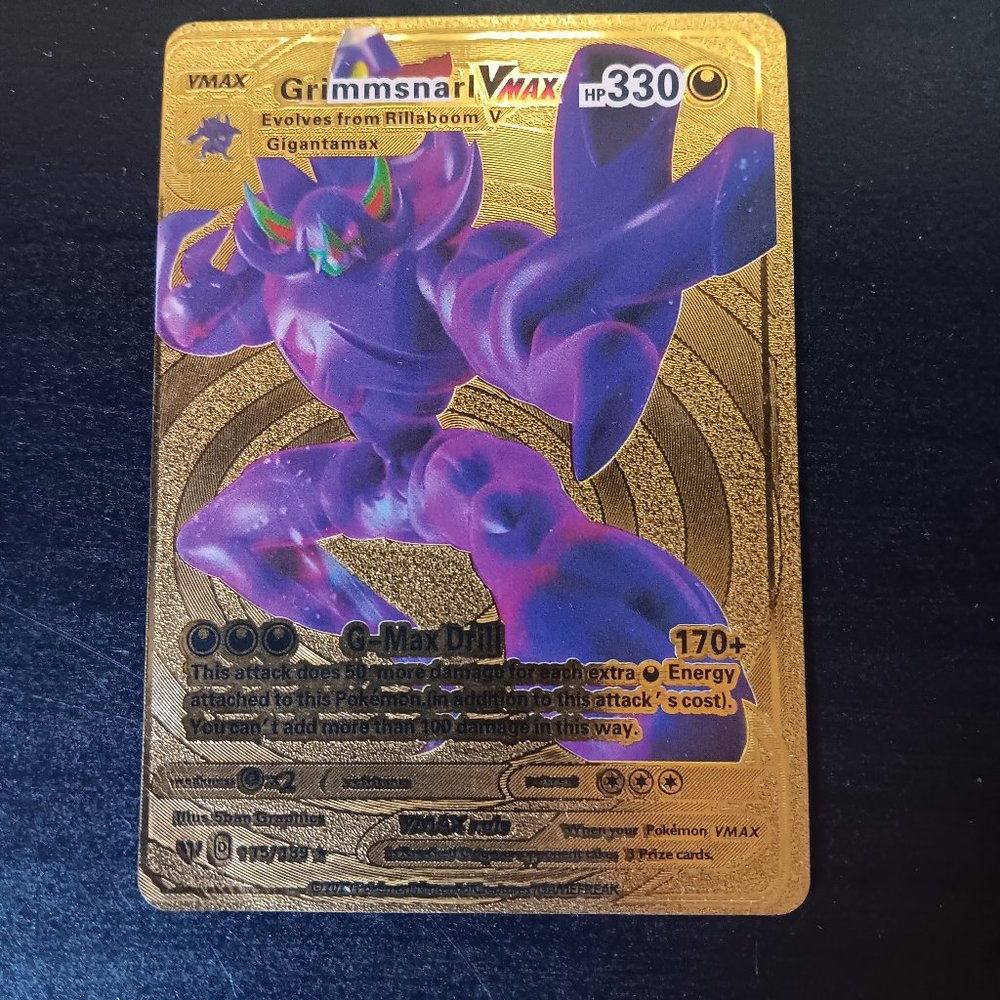 Grimsnarl Vmax Pokémon gold card